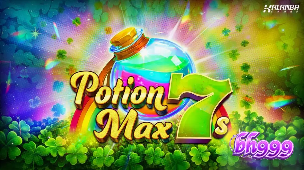Potion Max 7s স্লট গেমের রঙিন এবং আইরিশ থিমযুক্ত ইন্টারফেসের দৃশ্য